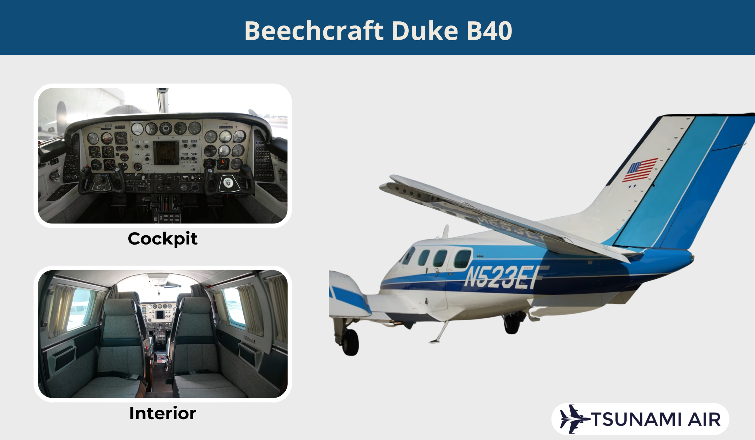Beechcraft Duke B40 Interior