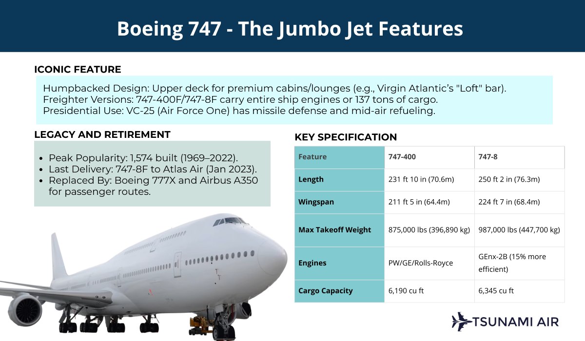 features of boeing 747